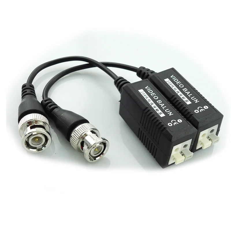 

Gakaki 5pairs Passive CCTV Video Balun Twisted Video Transceiver UTP Balun 2000ft Distance with BNC Cable Tail CCTV Accessories