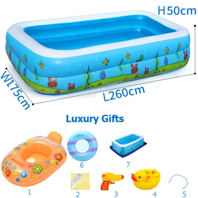 Детский надувной бассейн для дома, для защиты окружающей среды, для взрослых и детей, игровой бассейн, детский морской мяч, бассейн для купания - Цвет: E