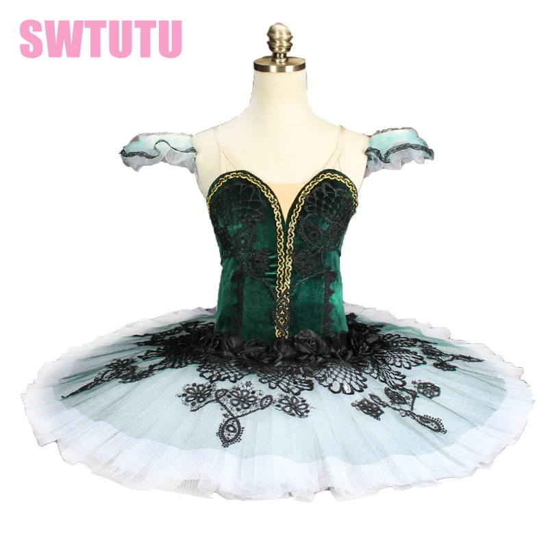 adult Velvet Green Don Quixote ballet professional tutu Emerald Pancake Tutu Costume Ballet YAGP Classic Ballet Tutu BT9144