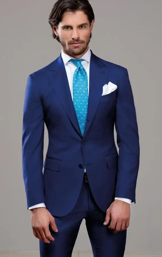 2015 Mens Suit Styles Classic Suits For Men Tuxedo Royal Blue Mens