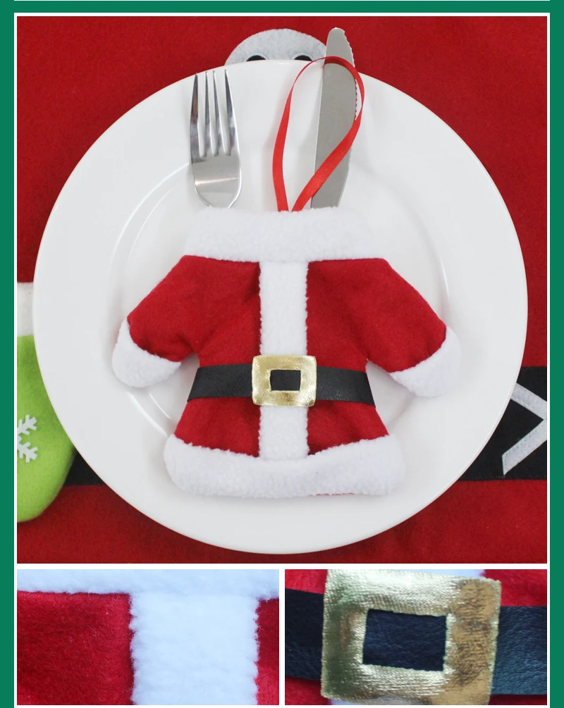Рождественский подарок Рождественский нож вилка набор столовых приборов юбка брюки Navidad Natal рождественские украшения для дома Рождественский Декор