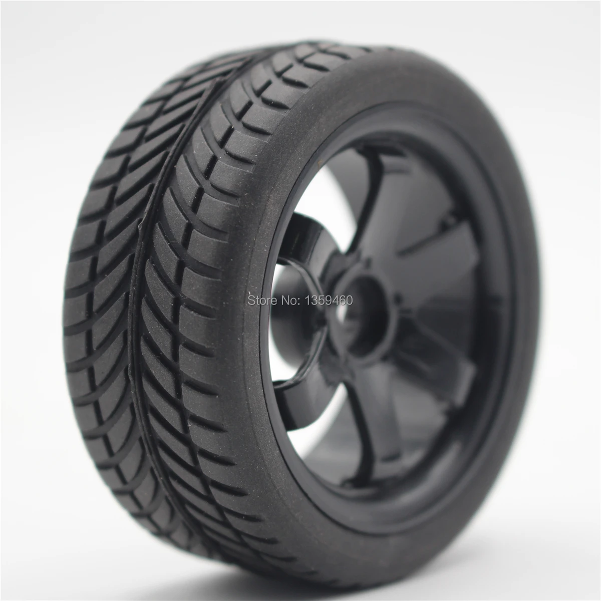 4pcs 1/10 RC Soft Rubber Touring Tire Tyre Wheel Rim W6SNK(Black) 3/6/9mm Offset for 1:10 Car 10005+21012 | Игрушки и хобби