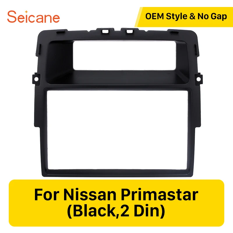 

Seicane Double Din Car Radio Fascia Fitting Kit Installation Frame Panel DVD Stereo Player For Nissan Primastar Tiida Juke