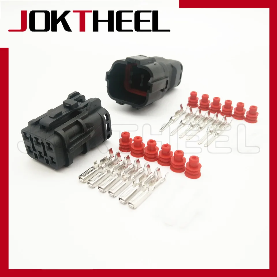 

1-20 sets kits MG640337-5 MG610335-5 waterproof black pa66 KET 6 Pin way male female Connector