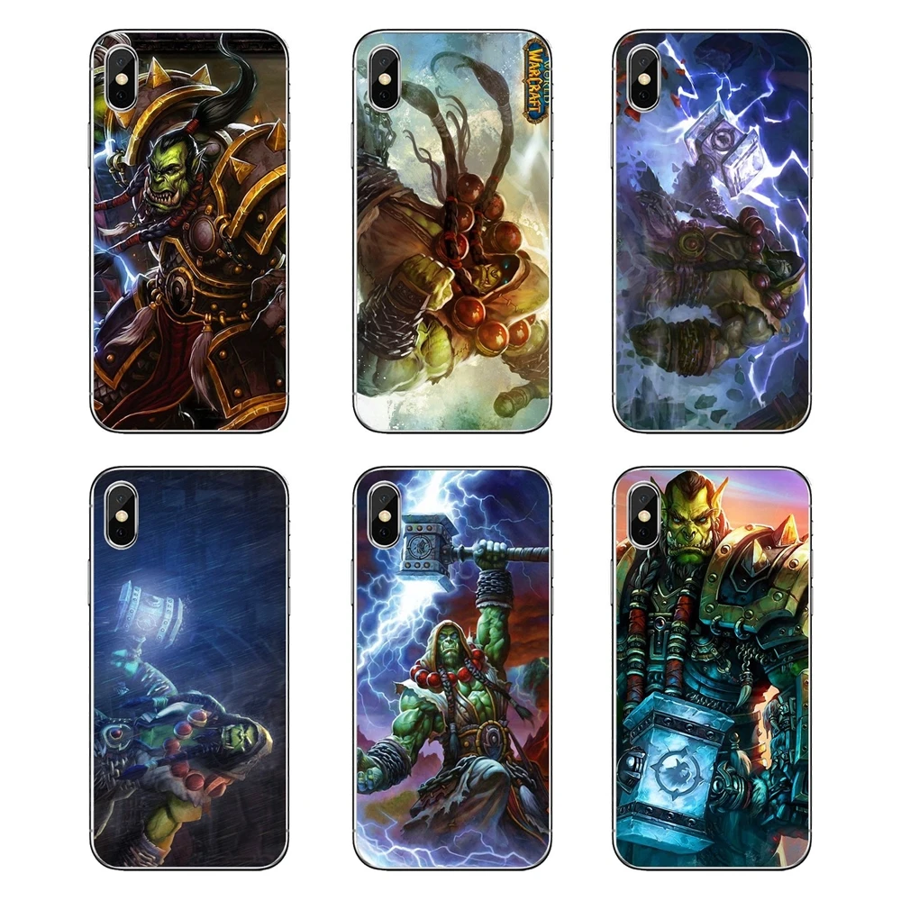 

thrall wow World of Warcraft Art Poster Transparent Soft Case For Samsung Galaxy A5 A6 A7 A8 A9 J4 J5 J7 J8 2017 2018 Plus Prime