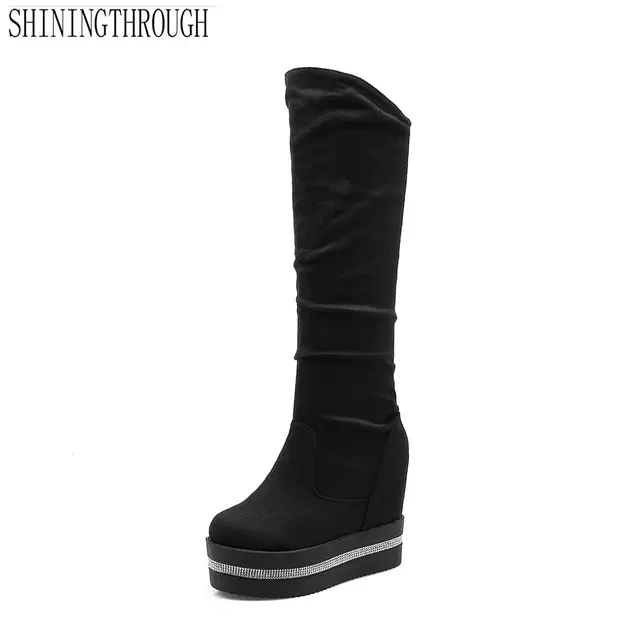 Nouveau sexy léopard genou haute bottes 2018 nouvelle arrivée femmes bottes plate,forme bottes talons