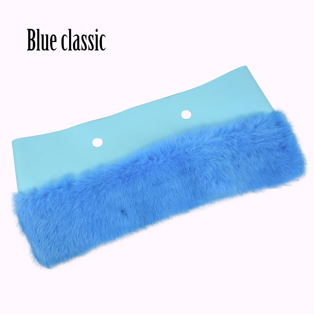 Blue classic Tanqu, новинка, 11 цветов, женская сумка, плюшевая отделка, для O Bag, тепловое плюшевое украшение, мех кролика, подходит для классического большого мини Obag - Цвет: Blue classic