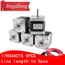 5PCS 4 lead Nema17 Stepper Motor 42 motor 17HS8401 1 8A CE ROSH ISO CNC Laser
