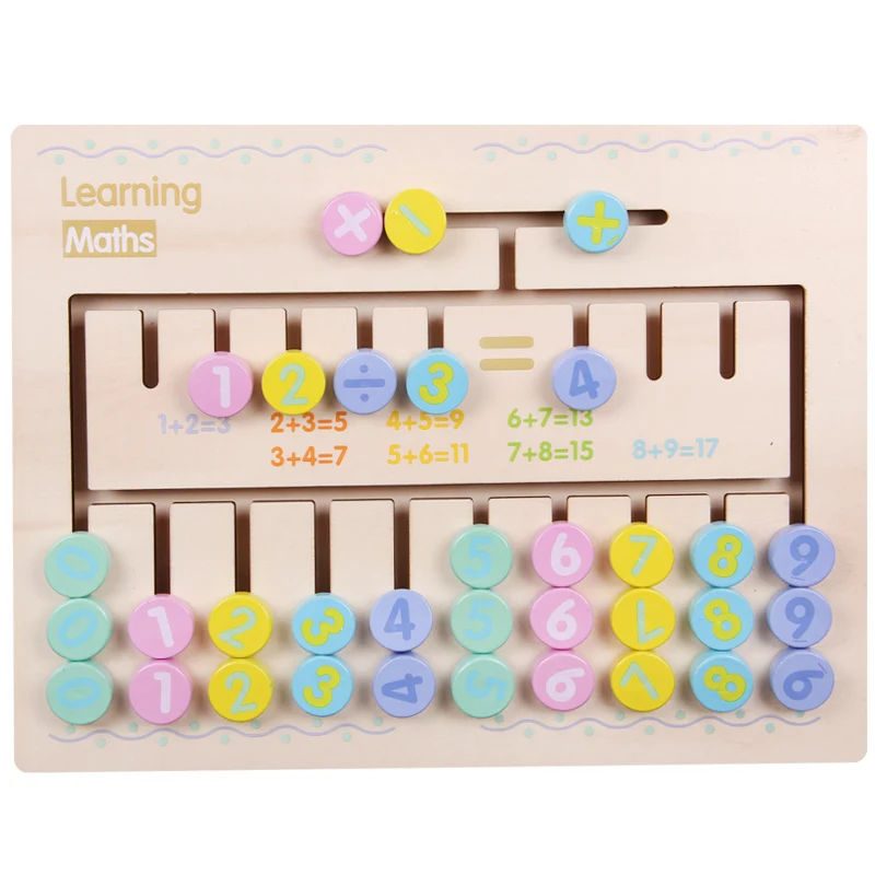 Brinquedos do Bebê Auxiliares de Ensino Educativos de Madeira para Crianças Montessori Cedo Aprender Cálculo Matemática Brinquedo Labirinto Digital Brinquedos 11 matemática brinquedo auxiliares de ensino labirinto digital
