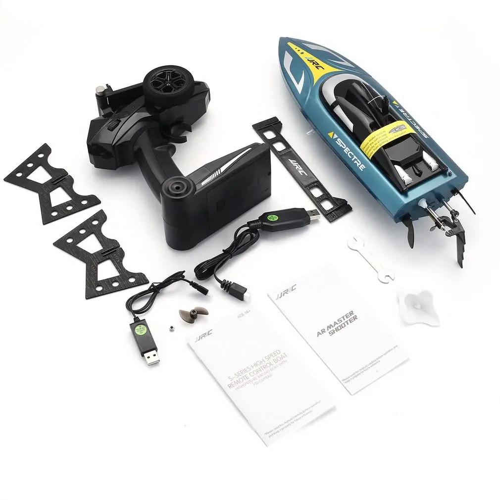 

High Speed RC Boat JJR/C S4 SPECTRE 2.4G 720P WIFI FPV Camera 25km/h High Speed Ship RC Racing with Self-righting for Kids Gift