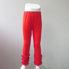 Штаны с тремя рядами оборок для маленьких девочек, детские трикотажные хлопковые брюки, леггинсы штаны для девочек детское украшение с рюшами, штаны