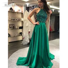 Изумрудно-зеленое бисерное платье для выпускного vestido de fiesta ТРАПЕЦИЕВИДНОЕ платье для особых случаев на заказ торжественные платья jurken