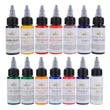 Чернила для татуировки 30 мл/бутылка 14 цветов профессиональные тату макияж чернила пигмент для тела искусство чернила Пигменты для перманентного макияжа