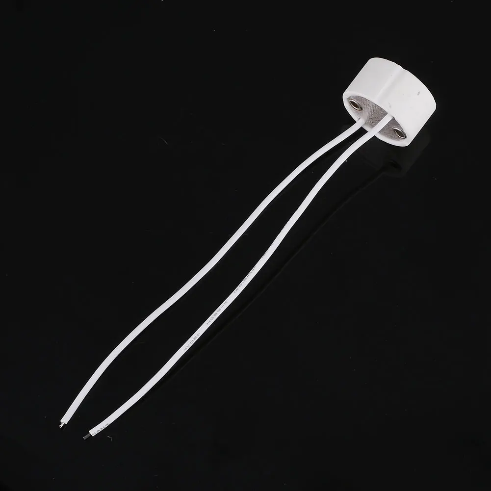 

Gu10 Ceramic Lamp Holder Halogen Light GU10 Base with Cable Wire Connector White Bulb Socket LED Lighting Accessory