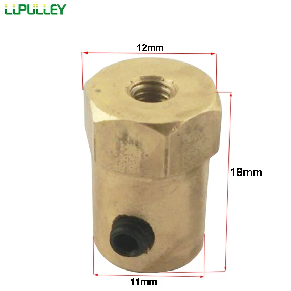 LUPULLEY 2 шт. 3/4/5/6/7/8 мм вал двигателя Соединительная муфта с зубчатой передачей колеса латунные болты с шестигранной муфтой набор ключ, дюймовый стандарт