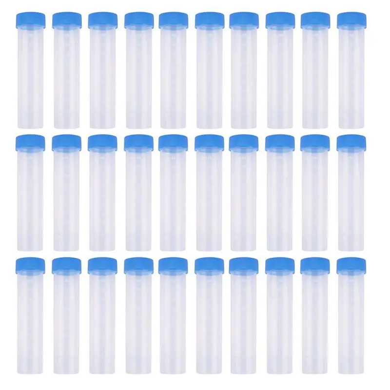 

30pcs 50ml Vial Storage Container Test Tubes for Laboratory Lab
