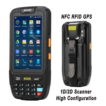 Android 7.0 Handheld pos terminal with NFC UHF RFID reader memory 4 inch large screen Data Terminal 1D,2D Laser Barcode Scanner haina touch 15 inch touch screen dual screen pos terminal with nfc card reader