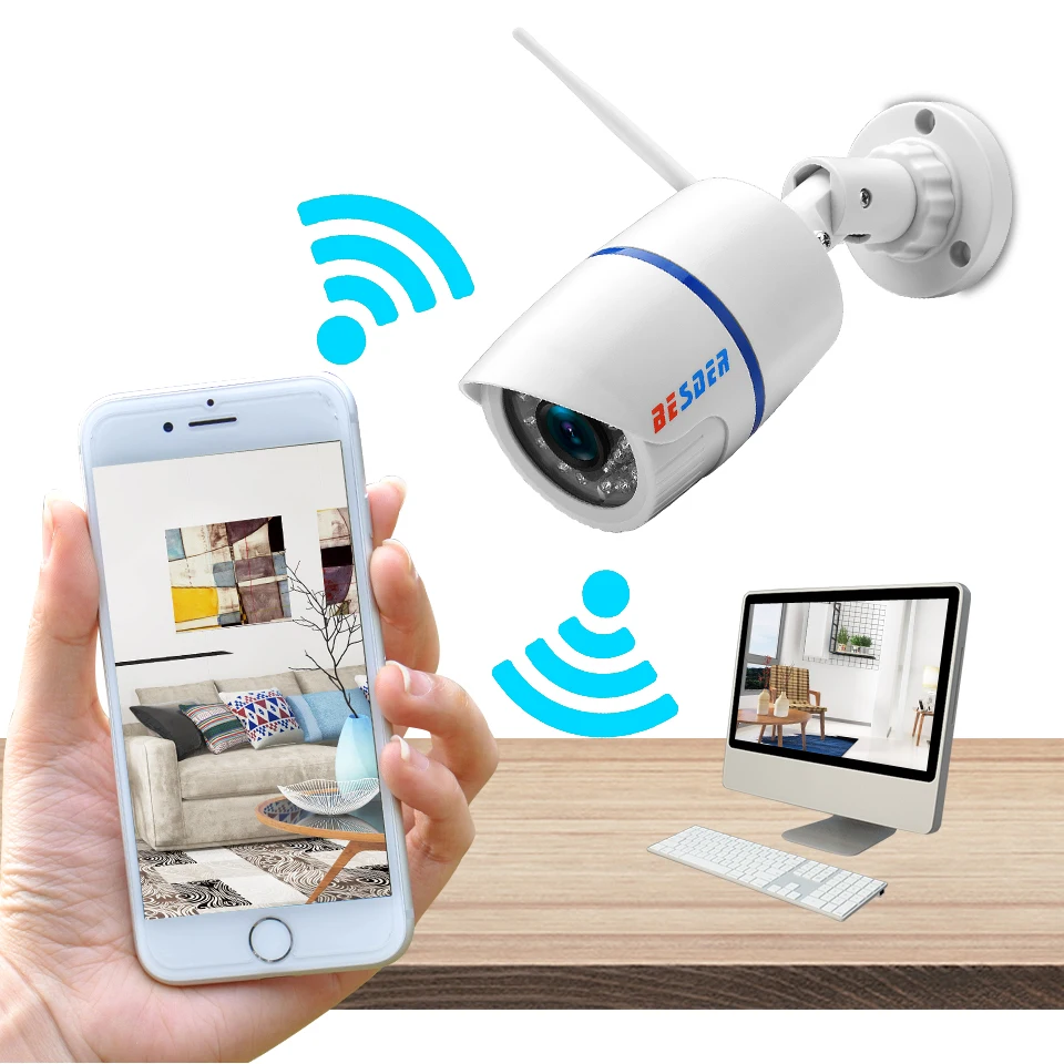Ip камера наружного видеонаблюдения BESDER 720P 1080P Wi Fi Onvif слот для SD карты|Камеры