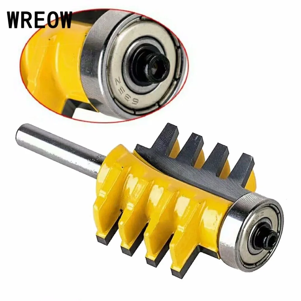 Router bit 1/2", 1/4" Shank Rail Reversible Finger Joint Glue Router