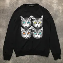 Fashion women/men casual loose pullovers hoody Tops New 2018 autumn cute cat print sweatshirt Tops D188 Fashion women/men casual loose pullovers hoody Tops New 2018 autumn cute cat print sweatshirt Tops D188