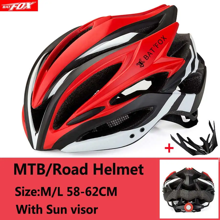 KINGBIKE велосипедный шлем со съемным козырьком Casco Ciclismo матовый черный велосипедный дорожный горный MTB шлем Мужской Женский шлем - Цвет: J-691-Red