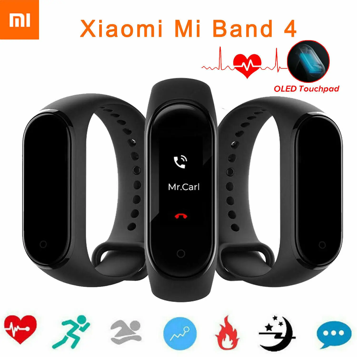 

2019 Original Newest Xiaomi Band 4 Smart Mi band 4 Bracelet MiBand Global Version