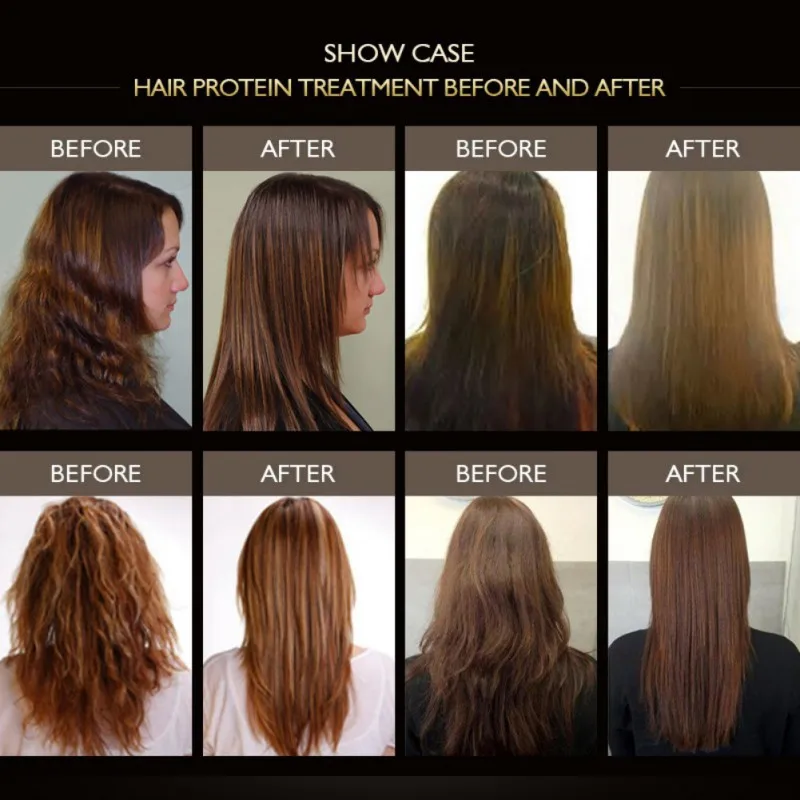 Горячая 5% Кератиновое лечение волос на восстановление поврежденных волос и вьющихся волос делает выпрямление волос
