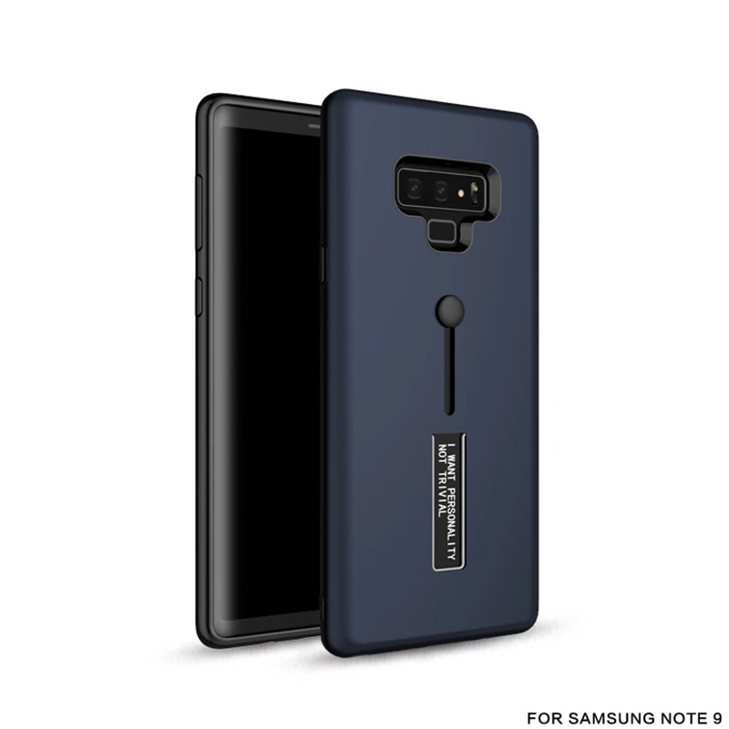 500 шт Гибридный PC+ TPU кольцо для пальца ремешок чехол для samsung Galaxy S10 E S9 S8 Plus Note 9 8 A8 A6 Plus матовый против царапин чехол