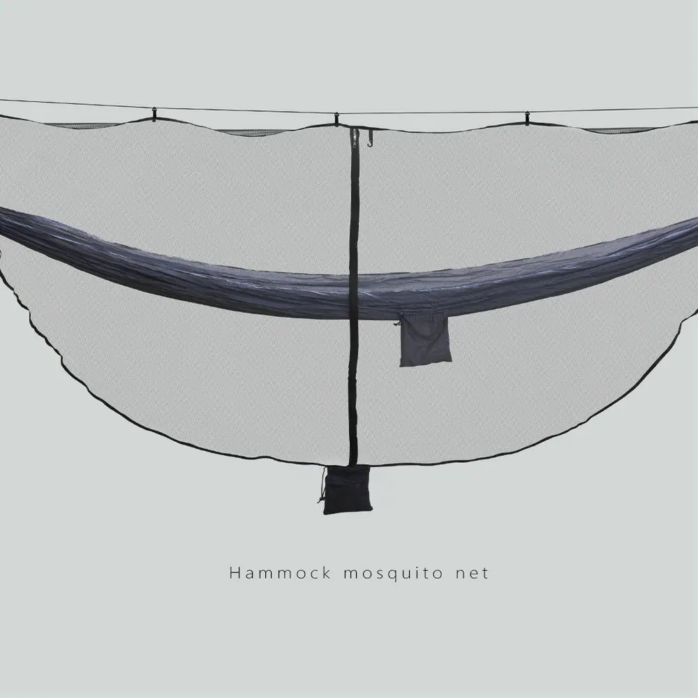 

Portable Outdoor Camping Hammock with Mosquito Net High Strength Parachute Fabric Hanging Bed Hunting Sleeping Swing