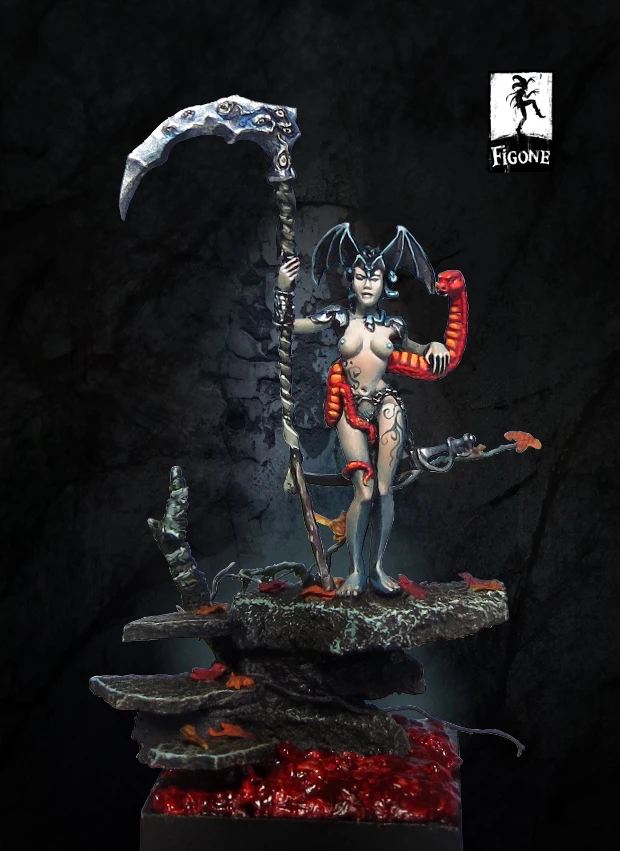 [Loong Way Miniatures] Figone Malekys, queen of death 32 мм(не inculd the base) полимерная миниатюра