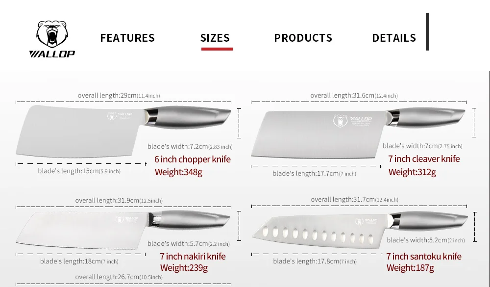chef knife kitchen knife German stainless steel_11