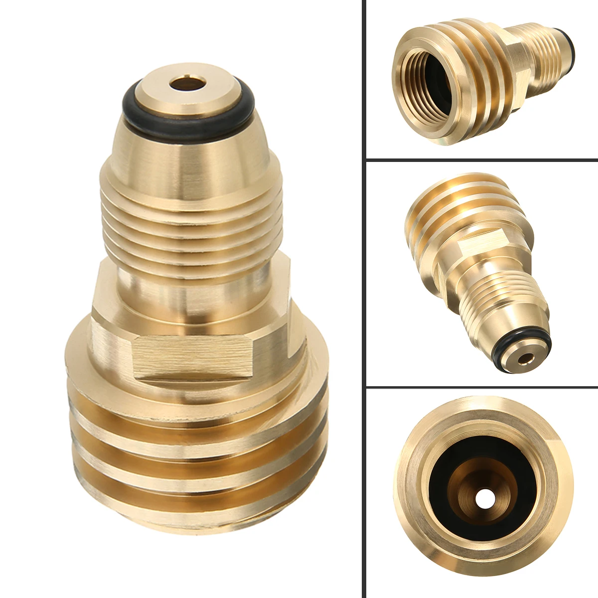 Replaceable Converts Adapter Double Adjustable Propane LP Watering Tank POL Service Valve to QCC (Type 1) Outlet Brass Adapter
