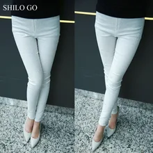 Women Pants Summer 2017 Plus Size 7XL White skinny slim Elastic pencil pants High Waist Lace embroidery pants Capris for women