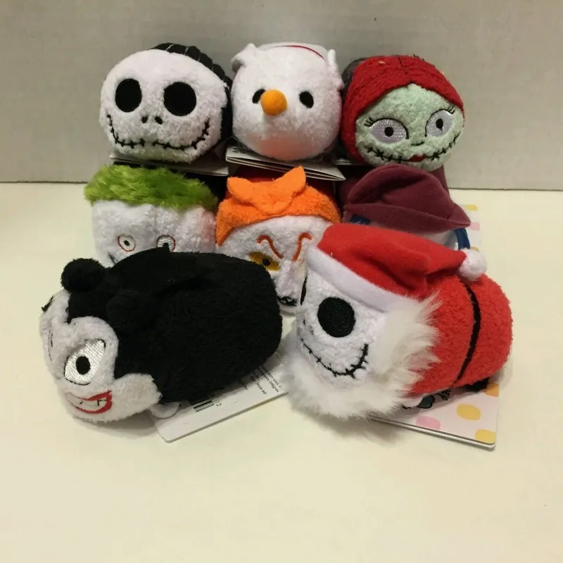 2016 New The Nightmare Before Christmas Figures Jack Sally Tsum Tsum Plush Toys Peluche Dolls Movie Halloween Gift 8pcslot  (6)