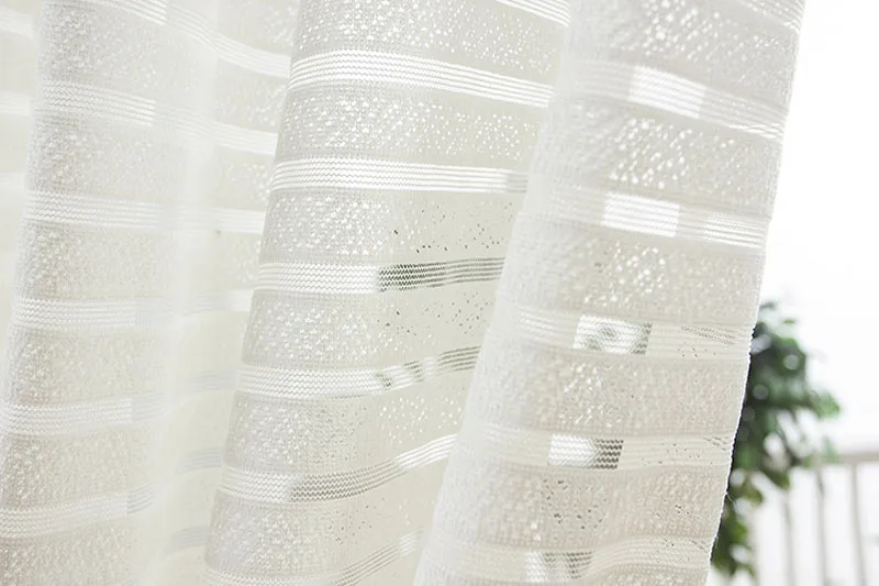 Коричневая/белая дышащая сетка жаккардовая занавеска ткань тюль Балконная оконная занавеска s для гостиной кухни занавески AP094-30