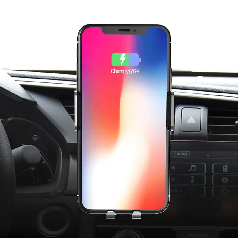 Wireless Charger For iPhone X XR 7 8 10W Fast Car Wireless Charging Bracket Car Charger For Huawei p20 lite Xiaomi Redmi Note 7