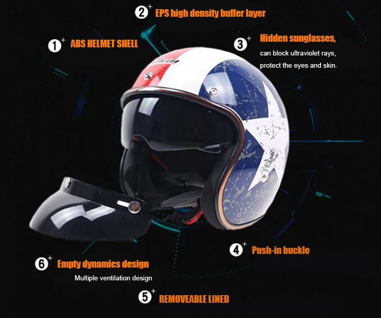 JIEKAI Motorcycle Helmet For Harley (1)