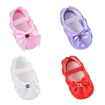 

Girls Flowers Bow Princess Shoes Baby Toddler Shoes 11cm 12cm 13cm 2018 New Spring Autumn Children Footwear First Walkers