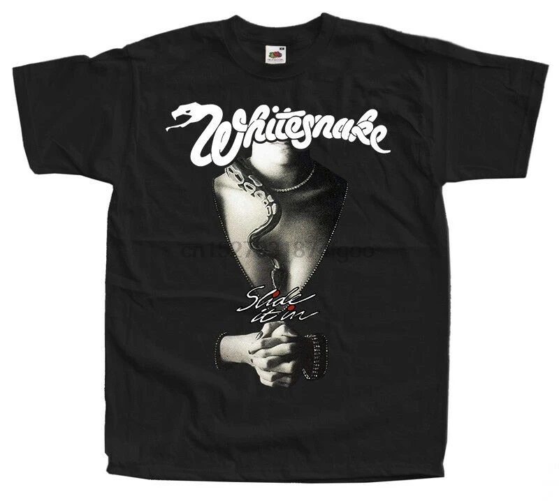 Whitesnake-Slide It In V2 Футболка (черный) все размеры S-5XL | Мужская одежда