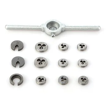 

31pcs/set Mini HSS Metric Taps Dies Wrench Handle Tap And Die Set DIES M1/M1.1/M1.2/M1.4/M1.6/M1.8/M2/M2.2 /M2.5 Screw T0.2