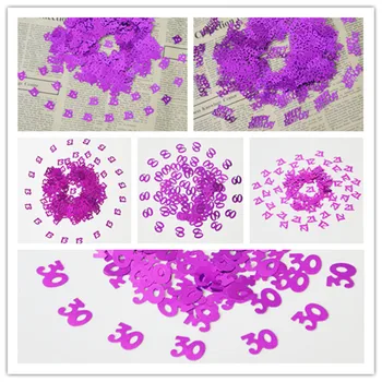 

2400pcs Happy Birthday Confetti Purple Digitals13 16 18 20 21 30 40 50 60 70 80 Party Table Scatter Sprinkle Decorations