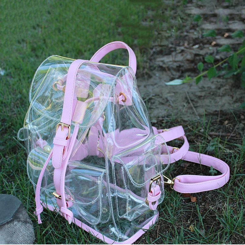 2016 Jelly Shoulder Bag Summer New Transparent Bags Korean Version Casual Female Bag Clear Personalized Backpacks