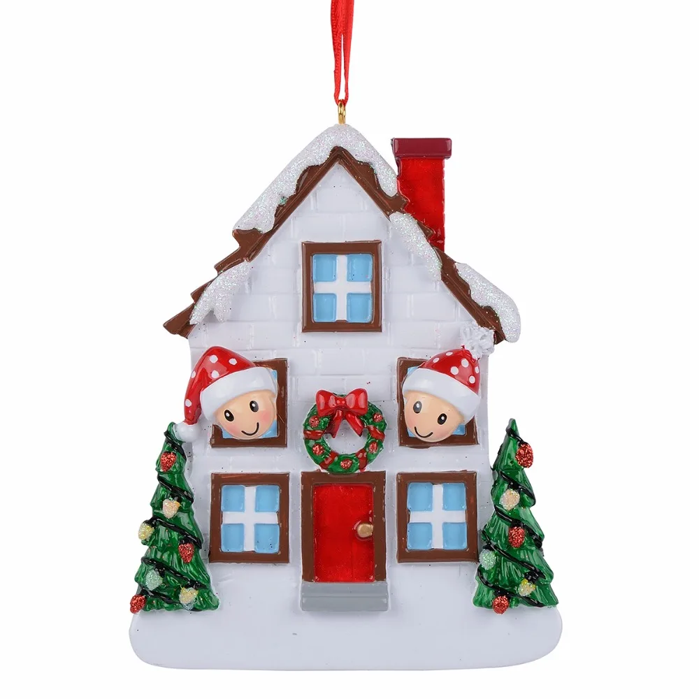 

Wholesale Resin Bear Family Of 2 Christmas Ornament Personalized Gift Write Your Own Name For Holiday Home Decor Miniature Craft