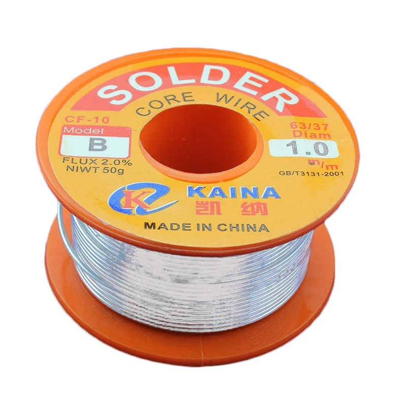 High Quality 63/37 Rosin Core Welding Flux 2% Tin Lead Solder Iron Wire Reel 0.8mm/1.0mm 50g/100g