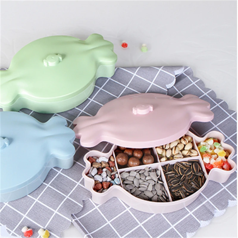 

Creative Lovely Candy Shaped Snack Storage Tray Fruit Storage Tray Snack Plates Food Dessert Storage Dish Decorative Candy Box