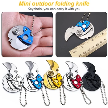 

Mini Portable Folding Coin Knife Carry Tool Small Pocket Keychain Hanging Key Chain Outdoor Survival Knife