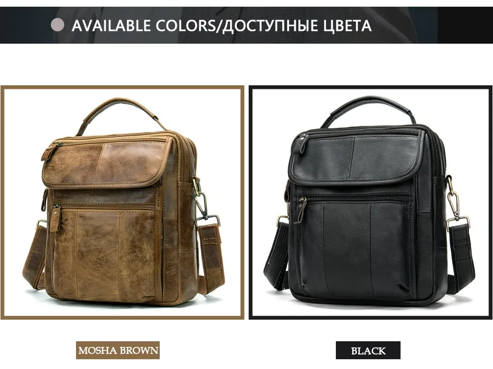 Men Shoulder Bag Men's Genuine Leather Casual Bags for Men Business Crossbody Handbag Flap Leather Bags bolsas male 4