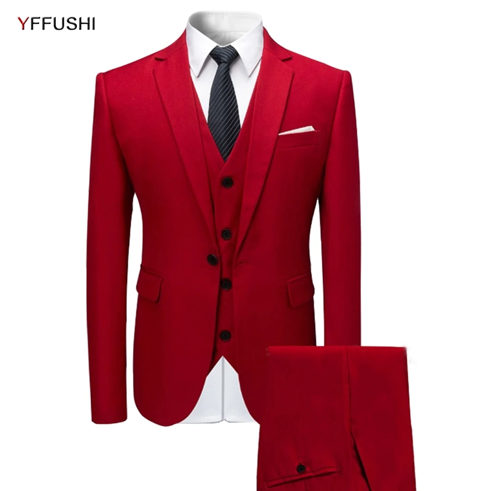 Aliexpress.com : Buy YFFUSHI 2018 Men Wedding Suits 3 Pieces (Jacket ...