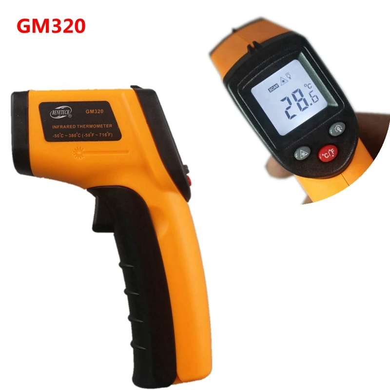 

Non-Contact Digital Infrared Thermometer Temperature meter with Laser -50~330 degree GM320 Pyrometer Measuring Hot Surface