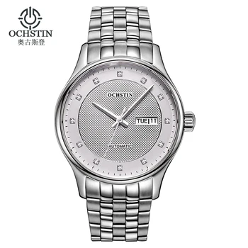 2016 판매 새로운 패션 럭셔리 브랜드 유명한 ochstin 남자 시계 클래식 망 자동 날짜 자동 기계 시계 여성